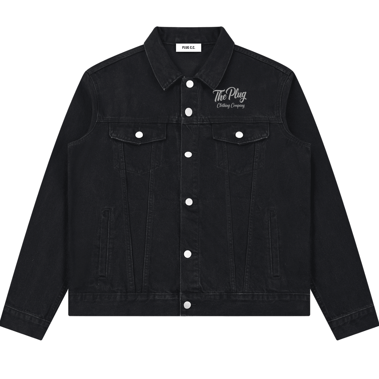 The Plug Clothing Company: Unisex Vintage Wash Denim Jacket - Art by Seepengoose: The Plug Clothing Company