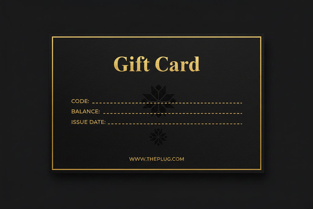 The Plug Gift Card Back