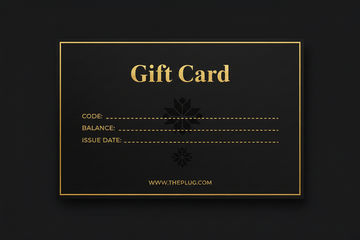 The Plug Gift Card Back