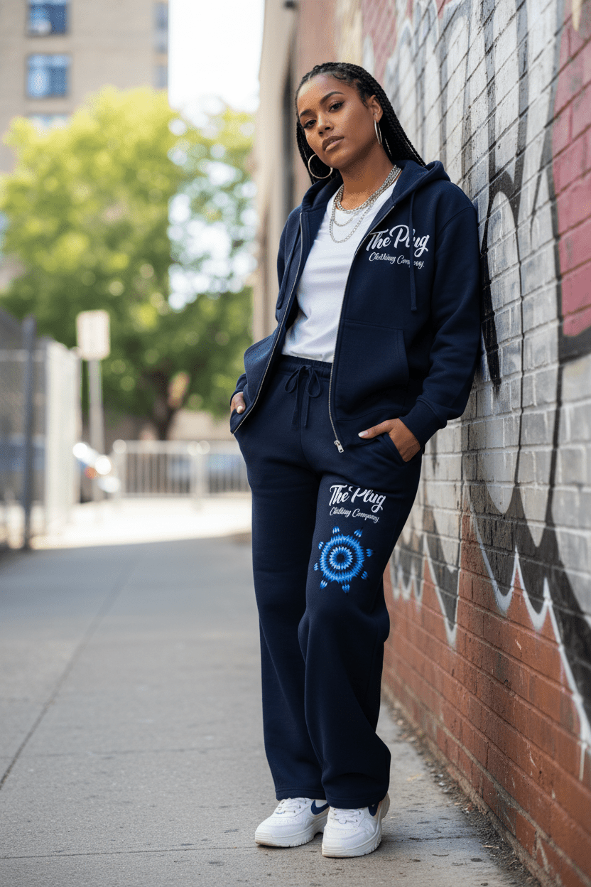 the Plug Hoodie and sweatpants bundle - Art by Seepengoose: The Plug Clothing Company