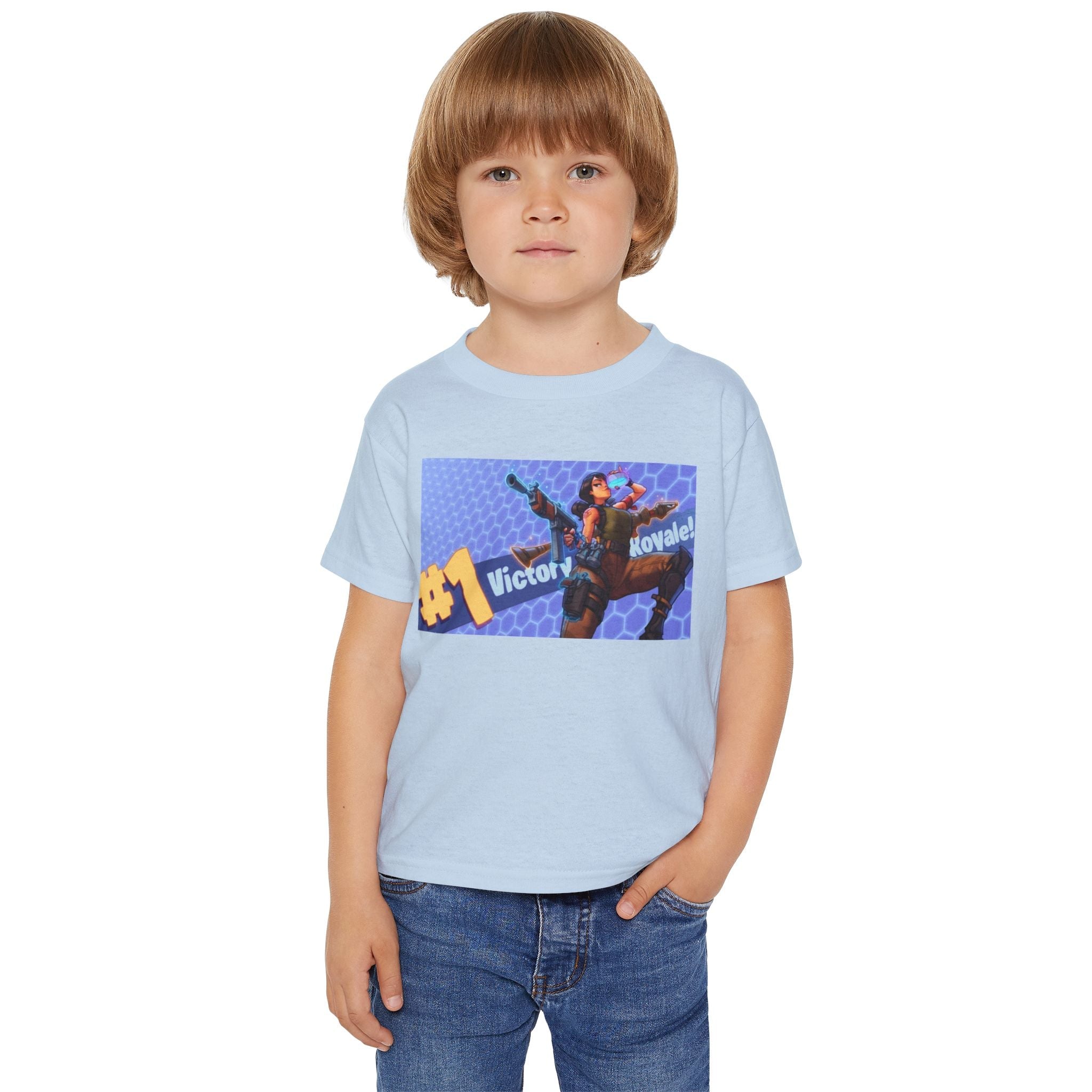 Toddler T‑Shirt "1 Victory Royale" Fortnite Graphic - Art by Seepengoose: The Plug Clothing Company
