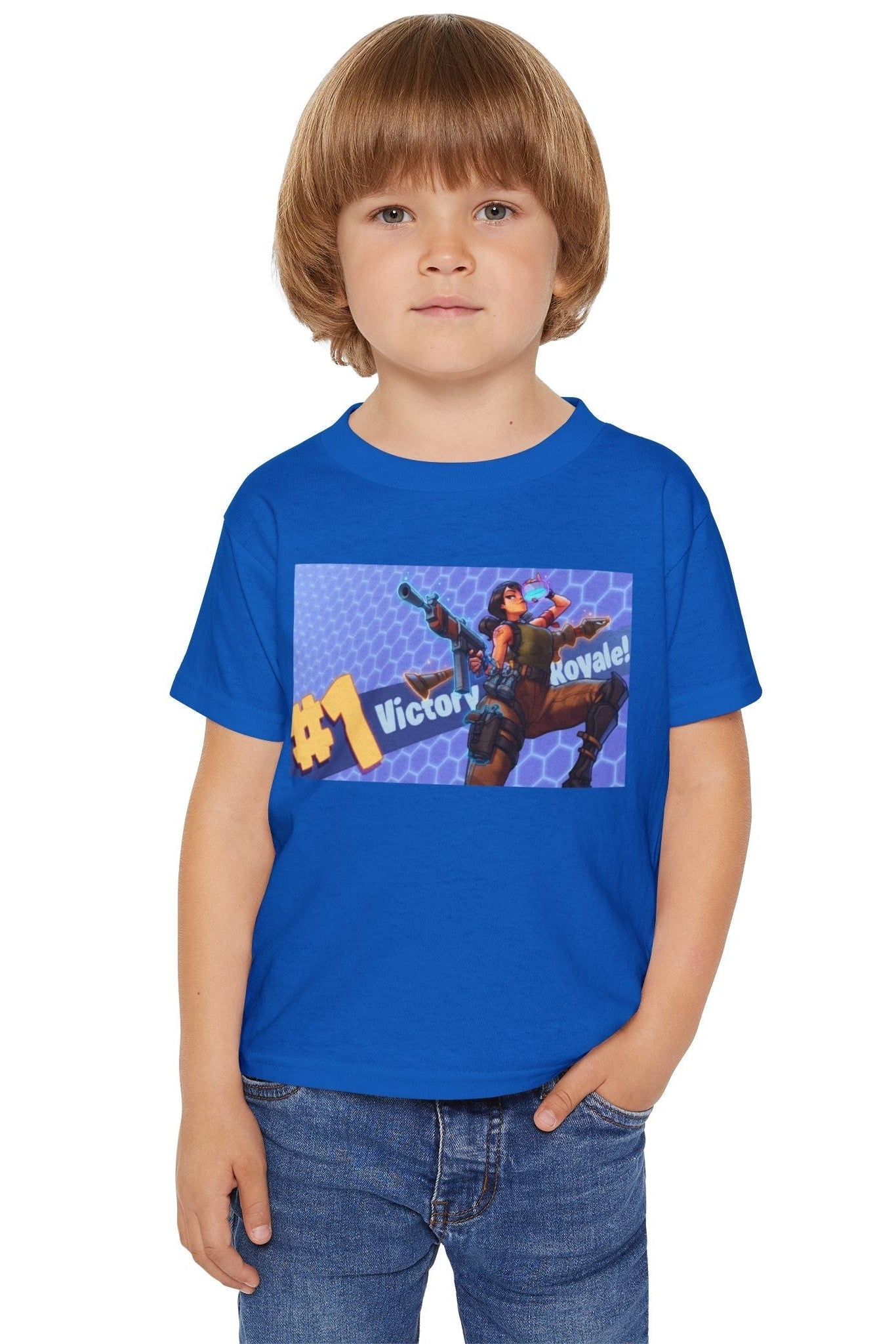 Toddler T‑Shirt "1 Victory Royale" Fortnite Graphic - Art by Seepengoose: The Plug Clothing Company