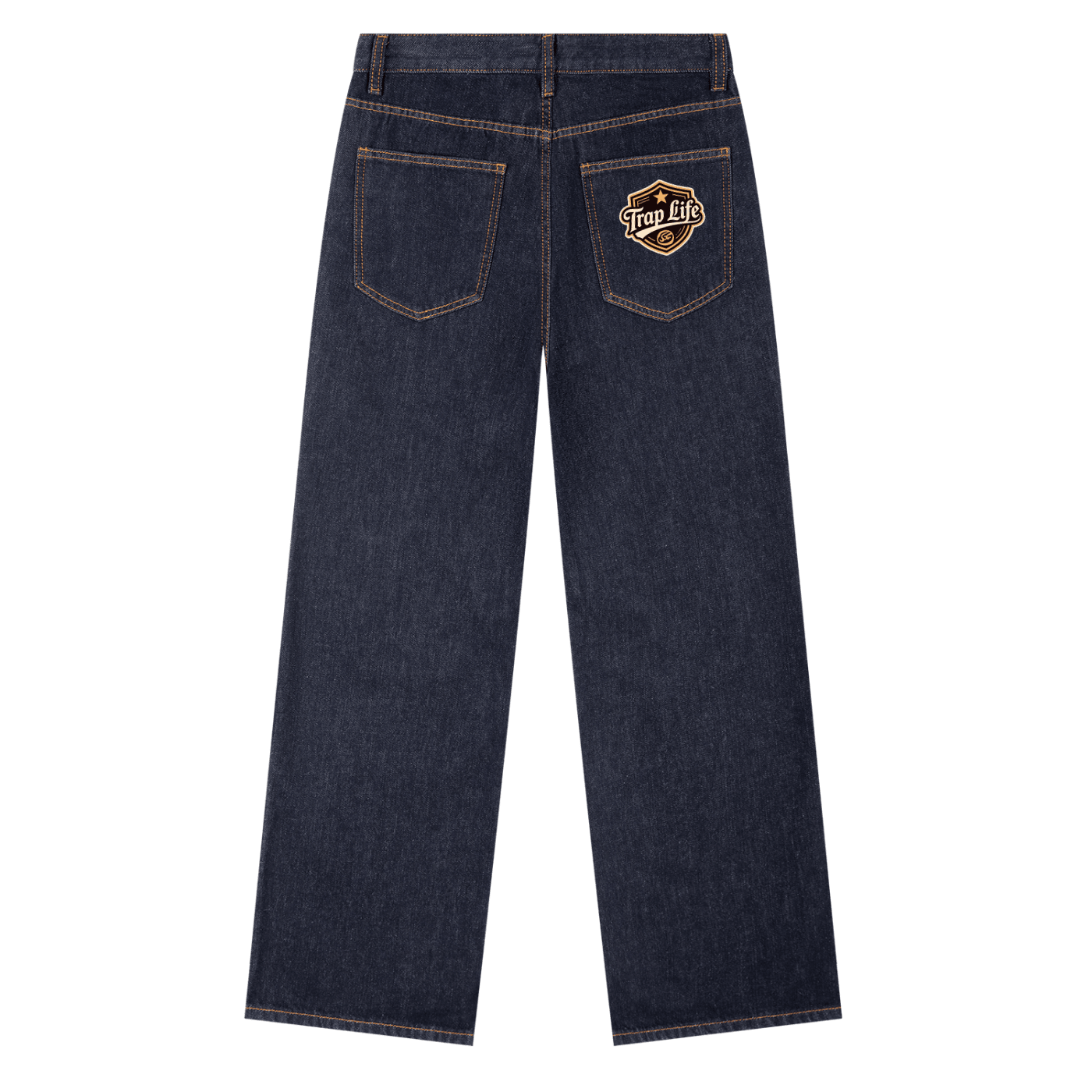 Trap Life Heavyweight Straight Leg Denim Jeans - Art by Seepengoose: The Plug Clothing Company