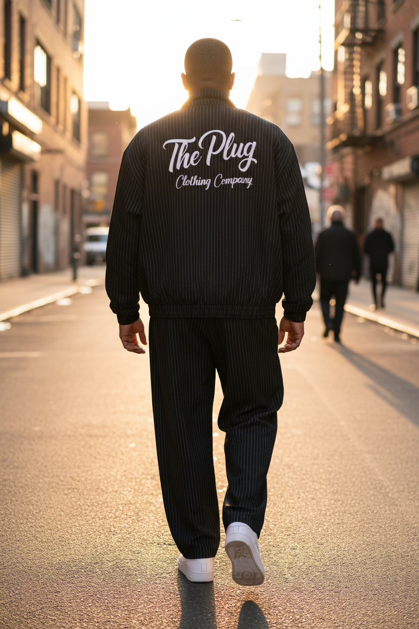 Trap Life Pinstripe Set - Back Lifestyle