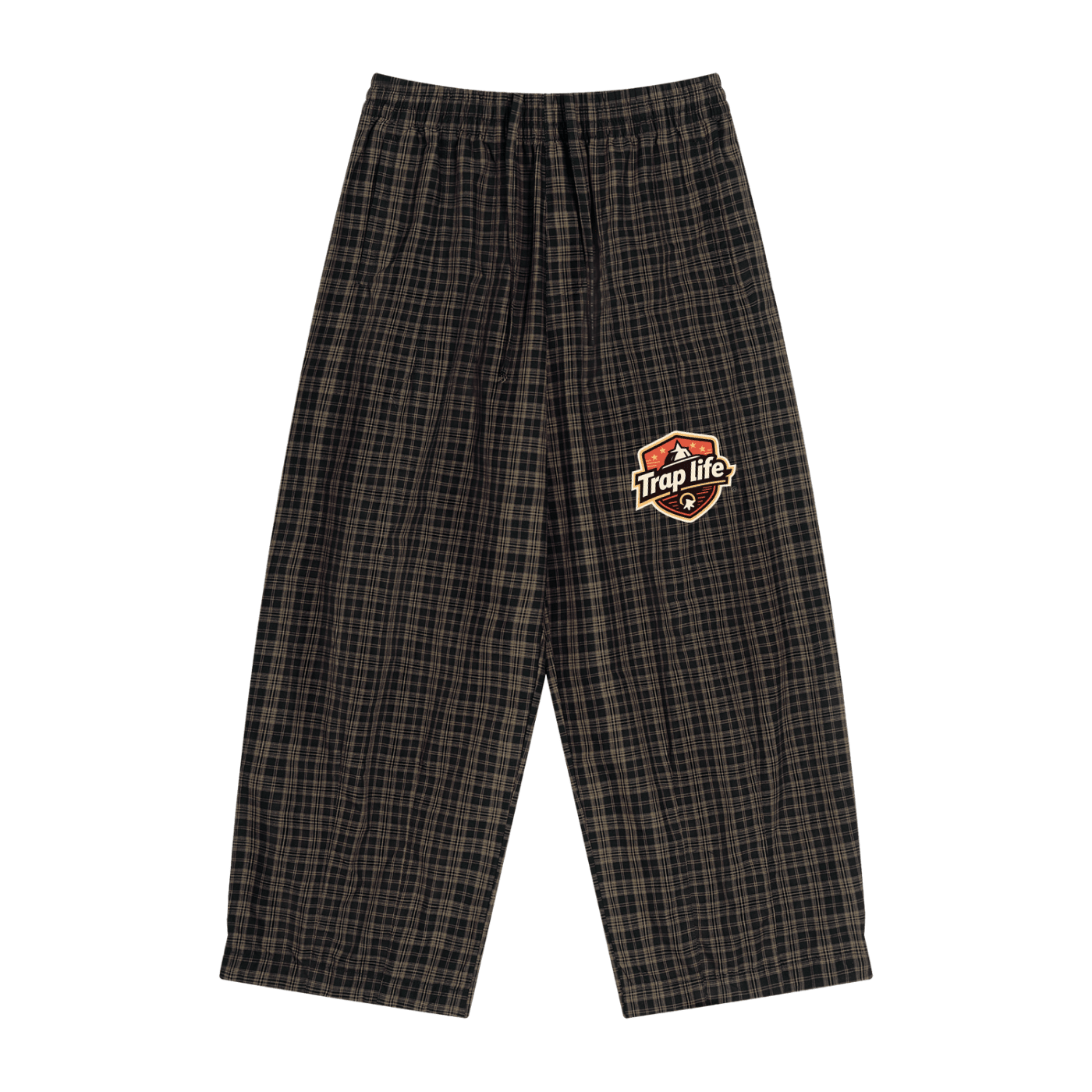 Trap Life Plaid Wide Leg Pants - Art by Seepengoose: The Plug Clothing Company
