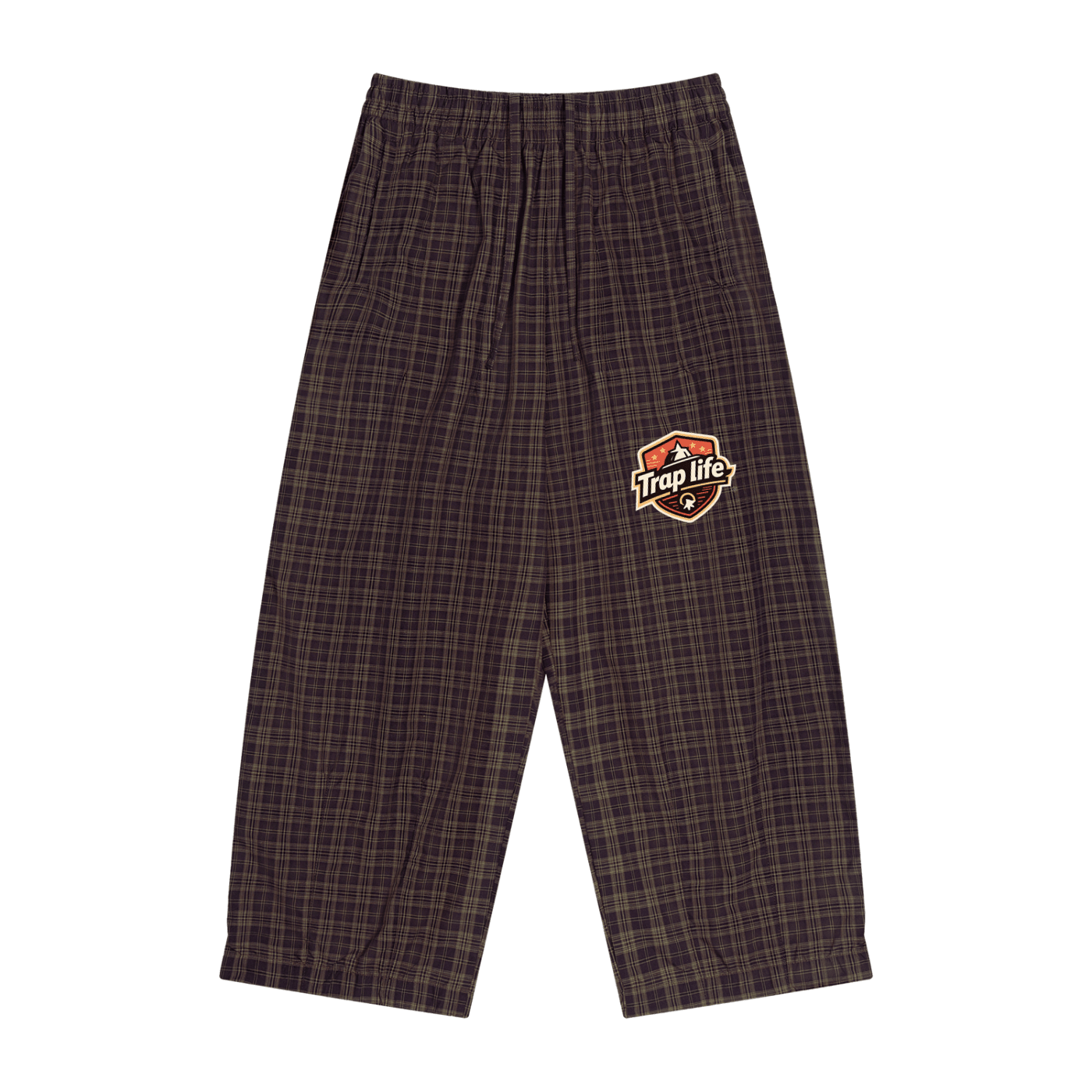 Trap Life Plaid Wide Leg Pants - Art by Seepengoose: The Plug Clothing Company