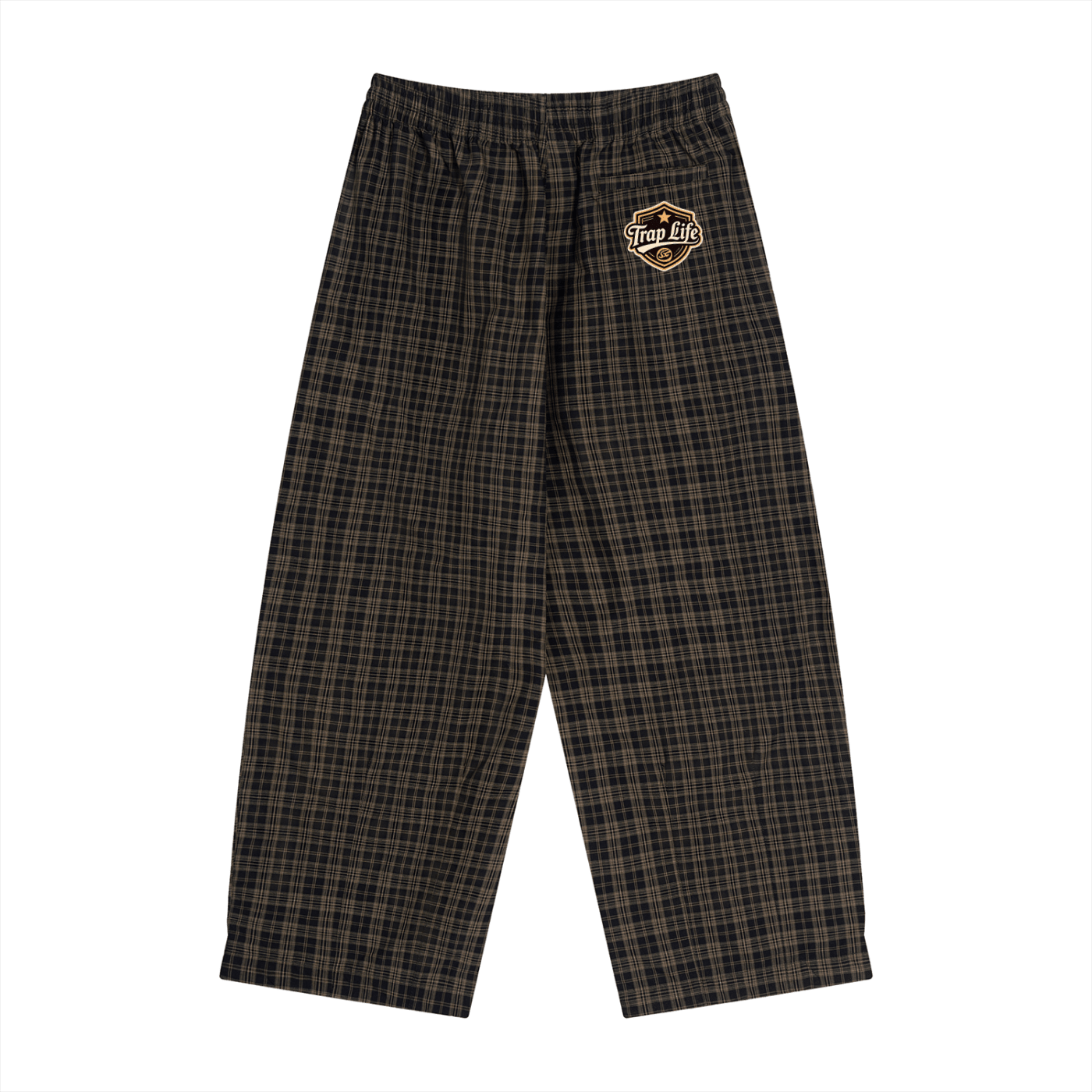 Trap Life Unisex Plaid Wide Leg Pants | The Plug Clothing Co. - Art by Seepengoose: The Plug Clothing Company