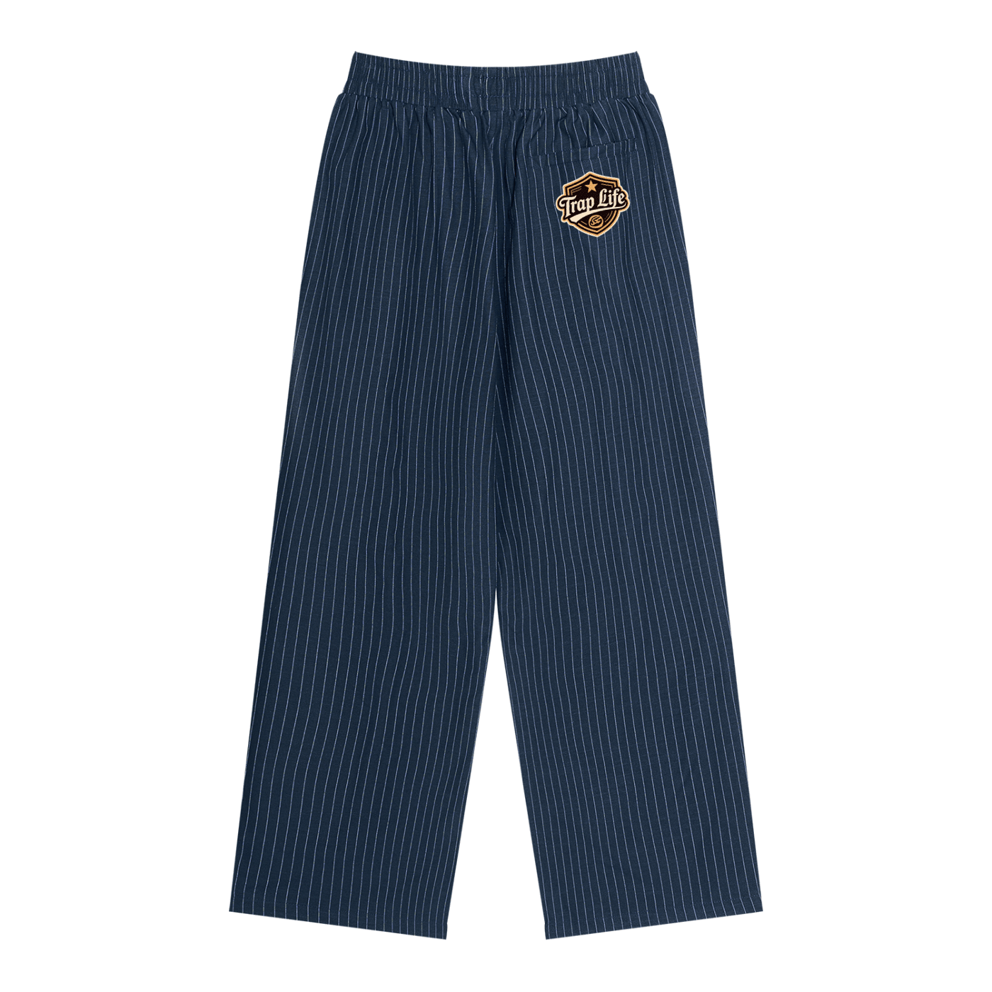 Trap Life Unisex Striped Pleated Pants - Art by Seepengoose: The Plug Clothing Company
