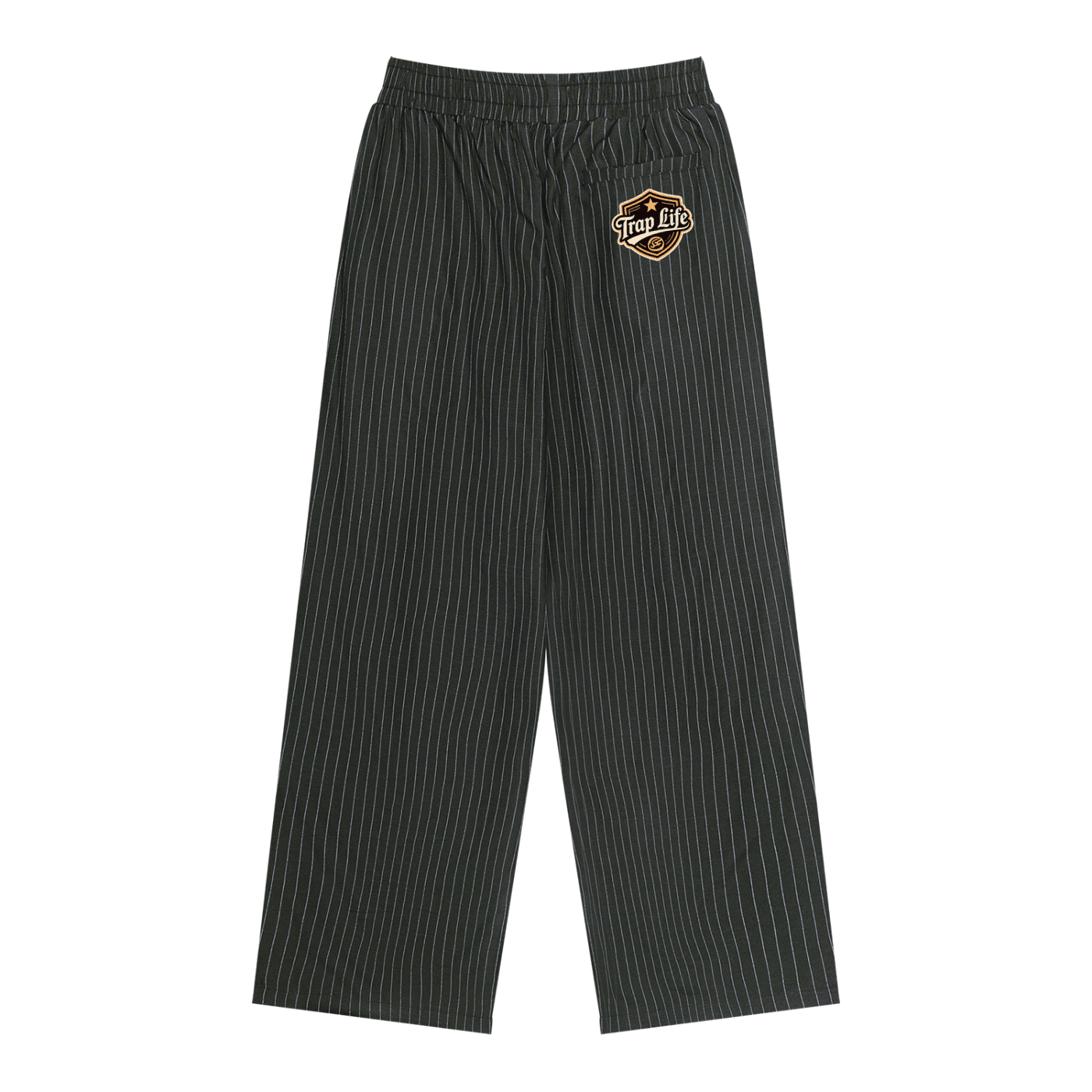 Trap Life Unisex Striped Pleated Pants - Art by Seepengoose: The Plug Clothing Company