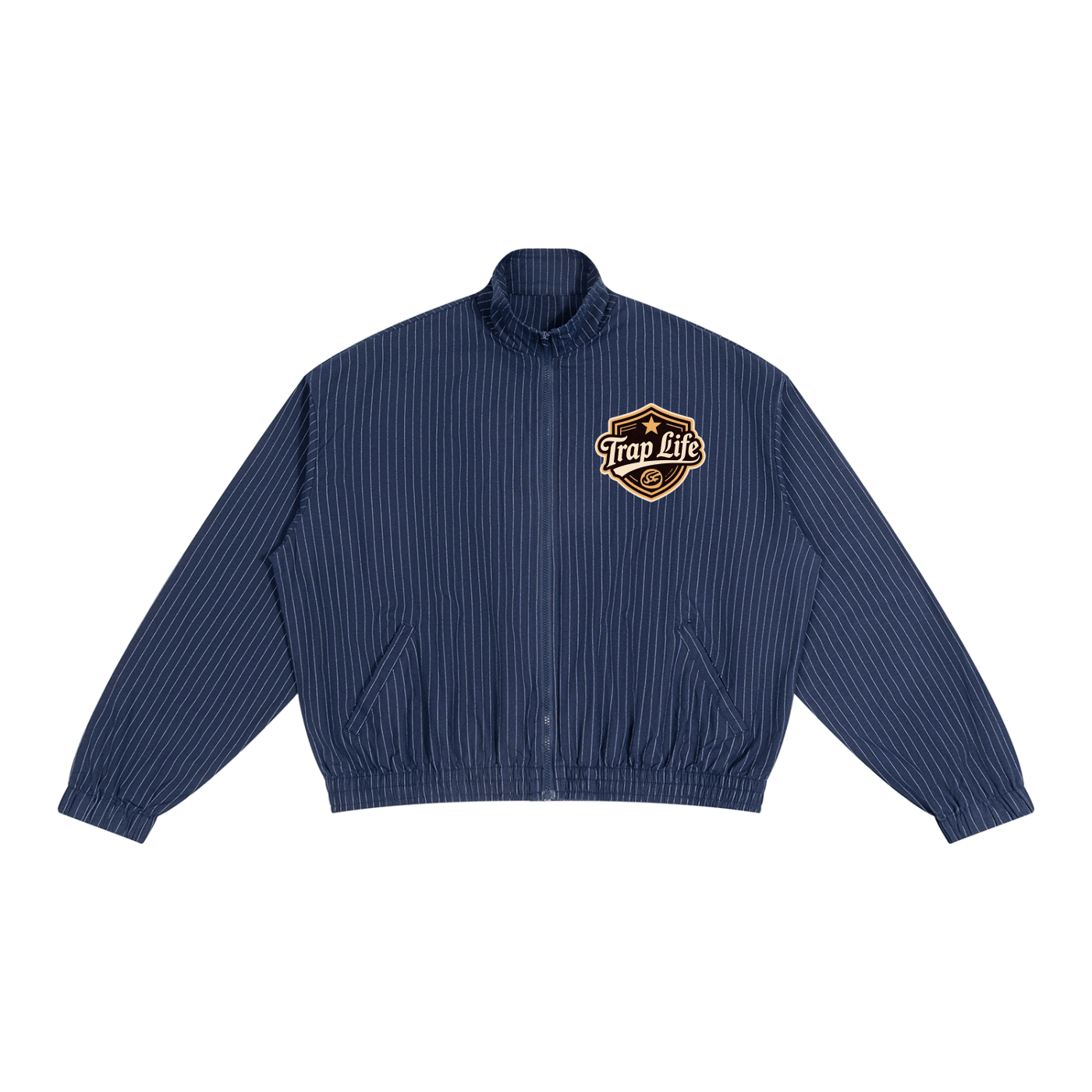 Unisex Striped Full-Zip Track Jacket - Art by Seepengoose: The Plug Clothing Company