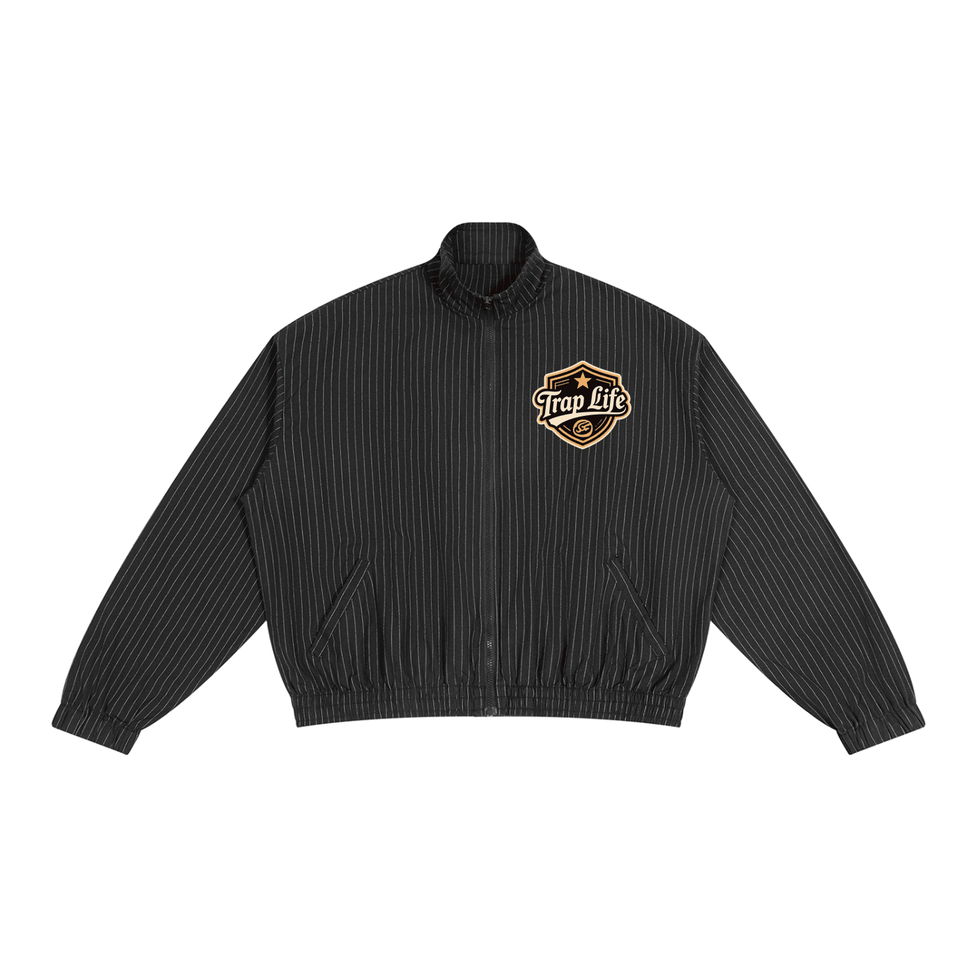 Unisex Striped Full-Zip Track Jacket - Art by Seepengoose: The Plug Clothing Company