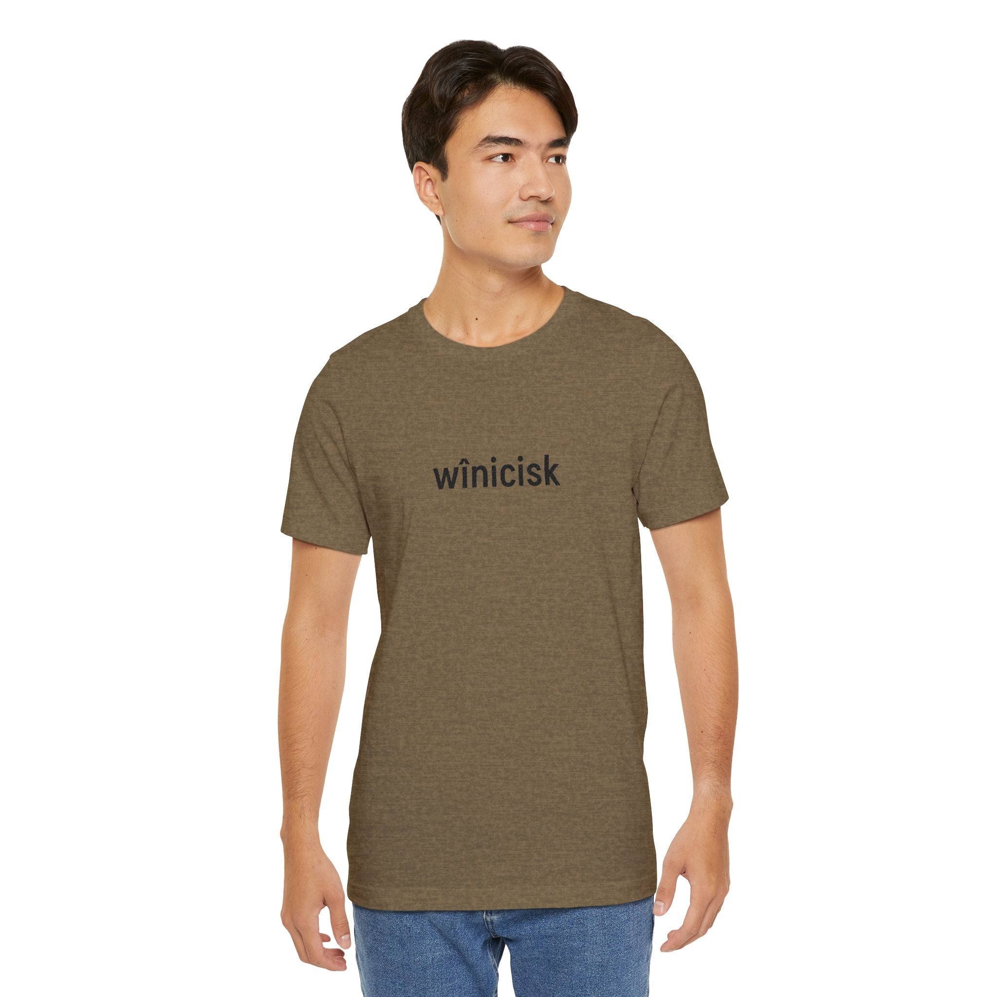 Winicisk Minimalist Logo Tee — Cream Indigenous Streetwear - Art by Seepengoose: The Plug Clothing Company