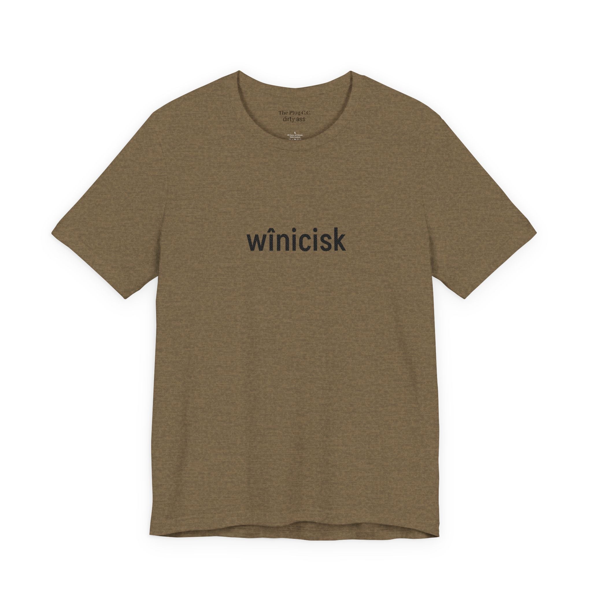 Winicisk Minimalist Logo Tee — Cream Indigenous Streetwear - Art by Seepengoose: The Plug Clothing Company