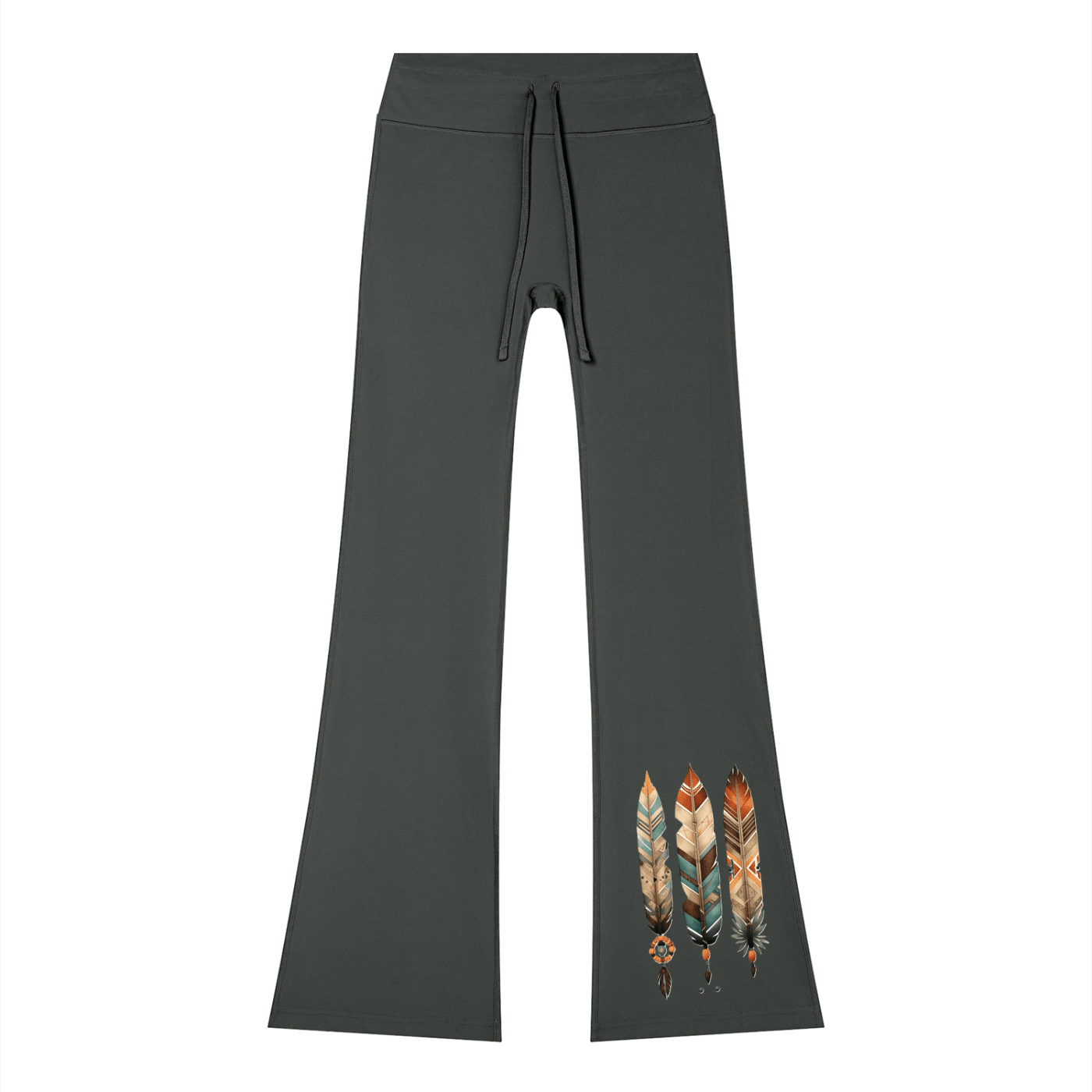 Women’s Flared Drawstring Yoga Pants by She's The Plug - Art by Seepengoose: The Plug Clothing Company