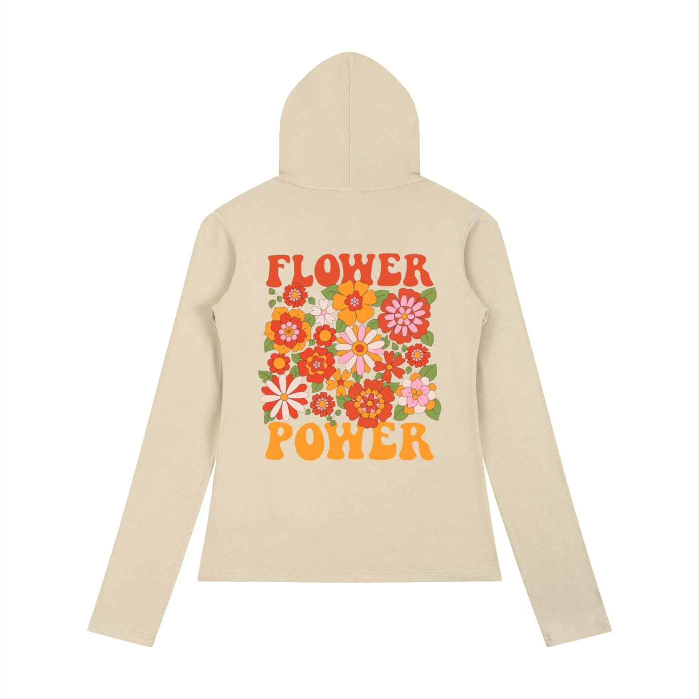 Women’s Flower Power: Slim Half-Button T-Shirt - Art by Seepengoose: The Plug Clothing Company