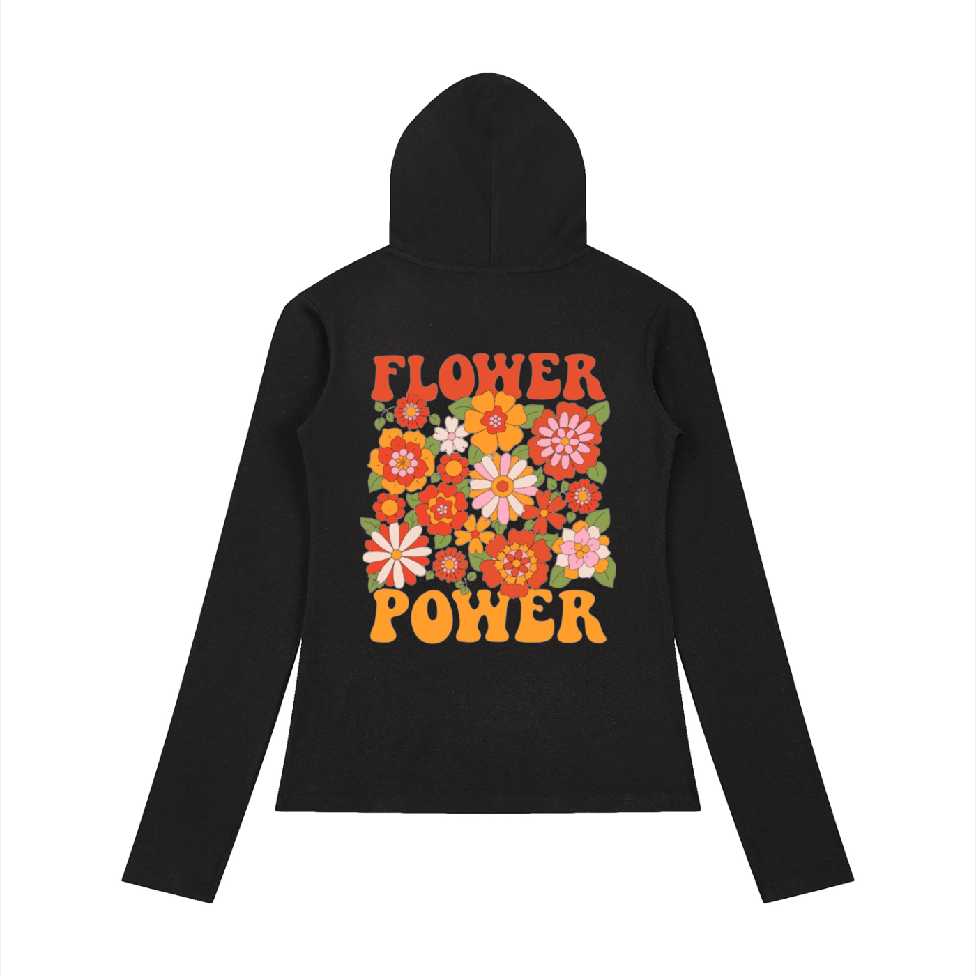 Women’s Flower Power: Slim Half-Button T-Shirt - Art by Seepengoose: The Plug Clothing Company