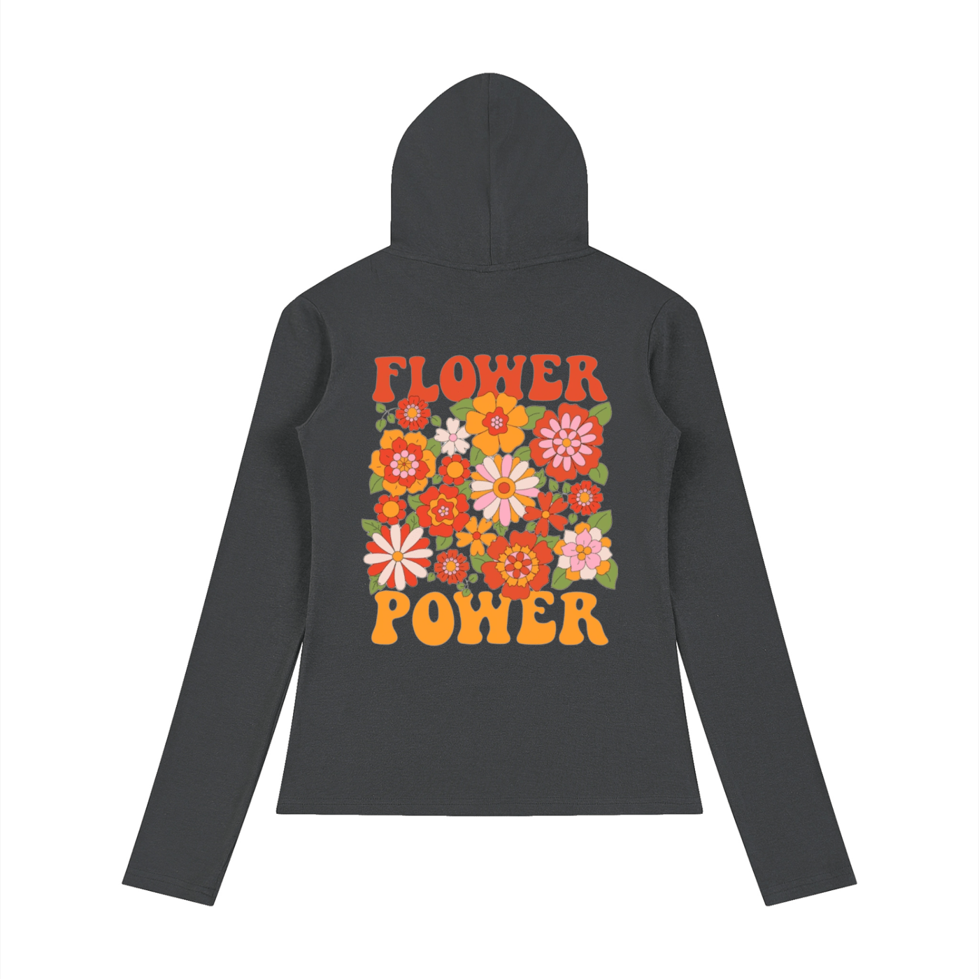 Women’s Flower Power: Slim Half-Button T-Shirt - Art by Seepengoose: The Plug Clothing Company